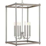 Progress Lighting Fontayne Collection 6-Light Brushed Nickel Pendant P500089-009